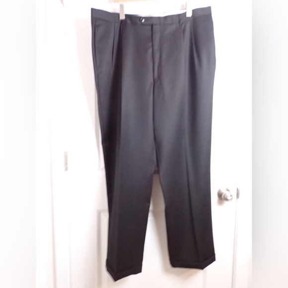 Made in Northern Marianas (U.S.A) Men's Wool Blend Black Dress Pants size 42.5 - Picture 1 of 15